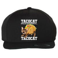 Taco Cat Spelled Backwards Is Tacocat Meme Silly Cat Lover Wool Snapback Cap