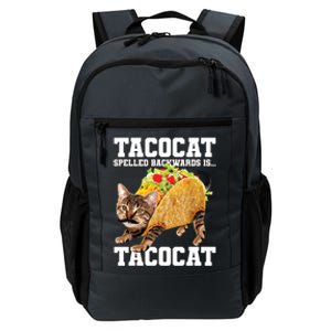 Taco Cat Spelled Backwards Is Tacocat Meme Silly Cat Lover Daily Commute Backpack