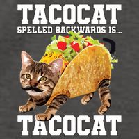 Taco Cat Spelled Backwards Is Tacocat Meme Silly Cat Lover Vector Backpack