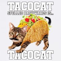 Taco Cat Spelled Backwards Is Tacocat Meme Silly Cat Lover Garment-Dyed Sweatshirt