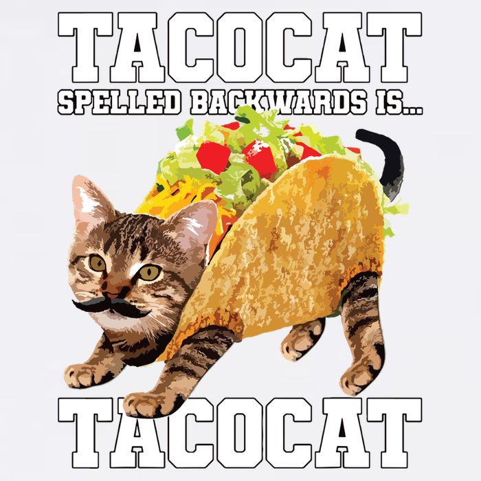 Taco Cat Spelled Backwards Is Tacocat Meme Silly Cat Lover Garment-Dyed Sweatshirt