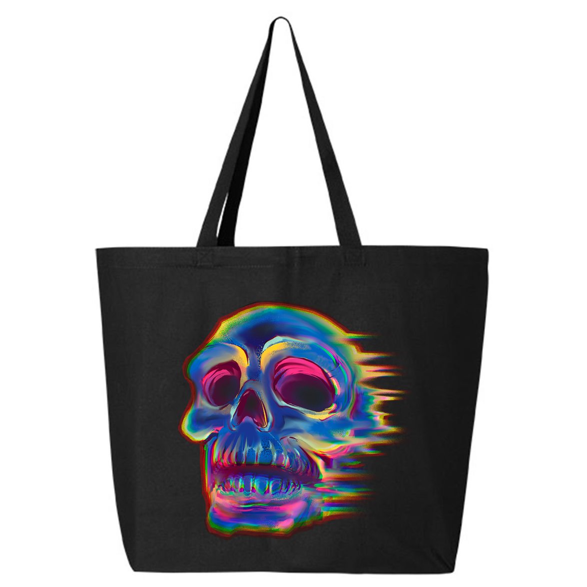 Trippy Colorful Skull 25L Jumbo Tote