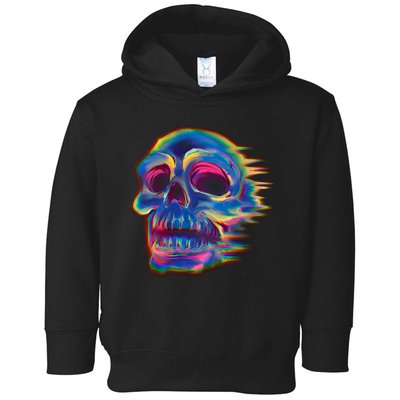 Trippy Colorful Skull Toddler Hoodie