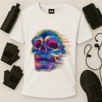 Trippy Colorful Skull Performance Shirt