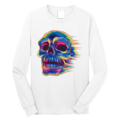 Trippy Colorful Skull Long Sleeve Shirt