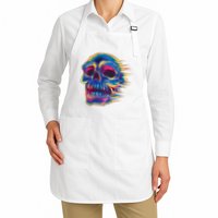 Trippy Colorful Skull Apron