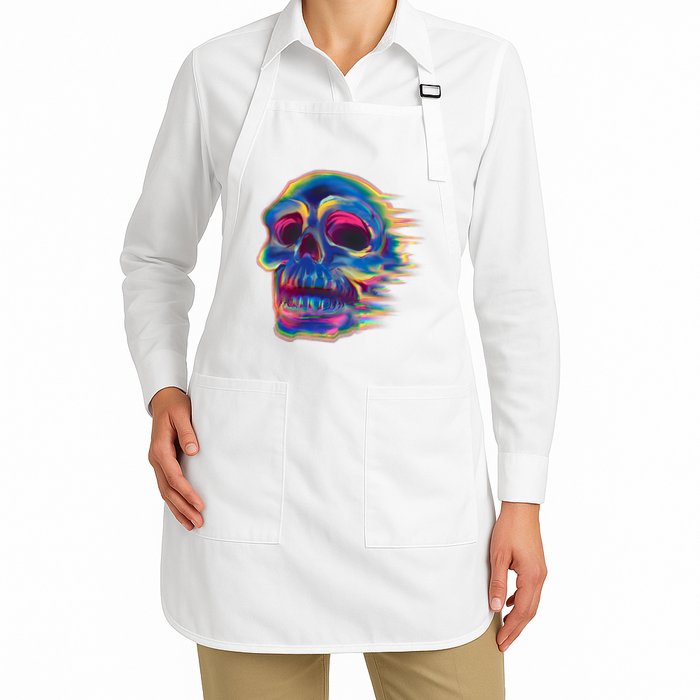 Trippy Colorful Skull Apron