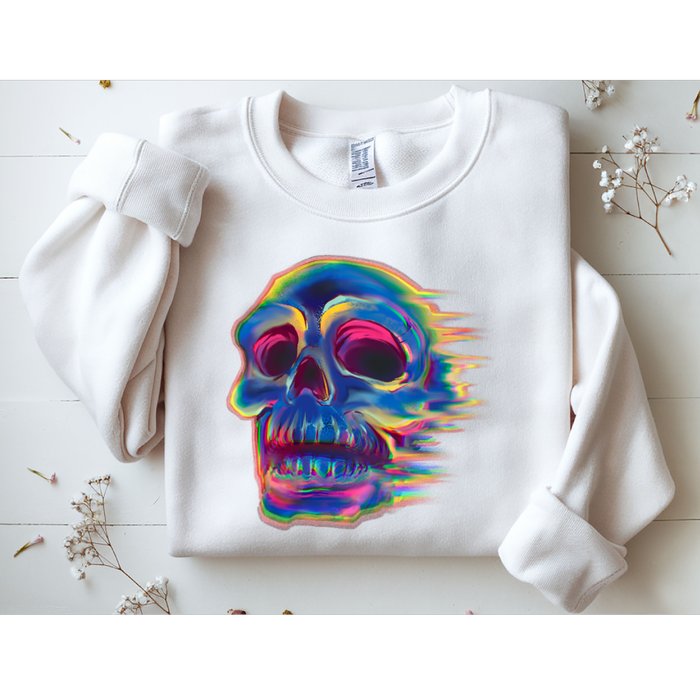 Trippy Colorful Skull Sweatshirt