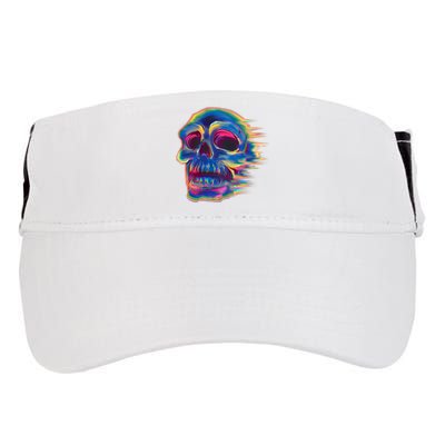 Trippy Colorful Skull Adult Drive Performance Visor
