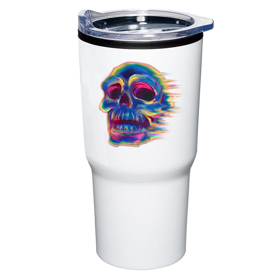 Trippy Colorful Skull Tumbler