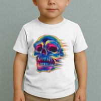 Trippy Colorful Skull Toddler T-Shirt