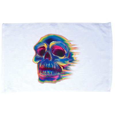 Trippy Colorful Skull Microfiber Hand Towel