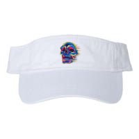Trippy Colorful Skull Visor