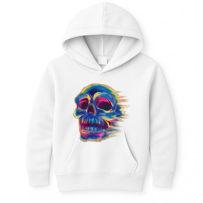 Trippy Colorful Skull Kids Hoodie