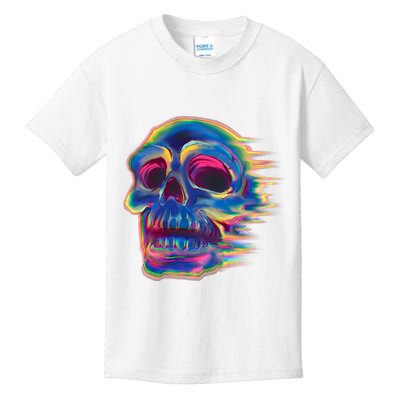 Trippy Colorful Skull Kids T-Shirt