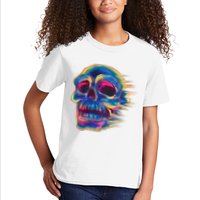 Trippy Colorful Skull Kids T-Shirt