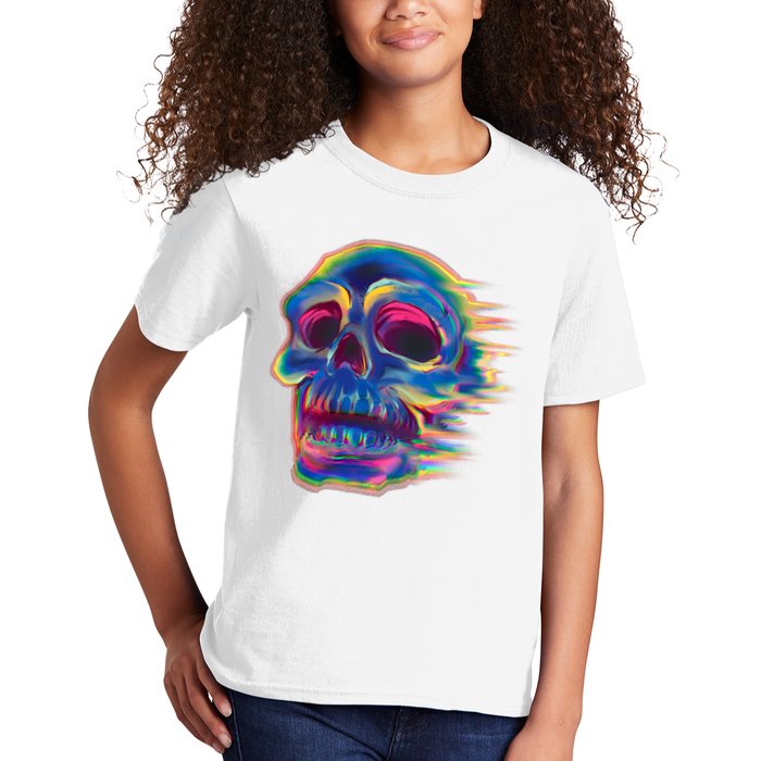 Trippy Colorful Skull Kids T-Shirt