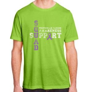 Testicular Cancer Support Squad Purple Ribbon Cool Gift Adult ChromaSoft Performance T-Shirt