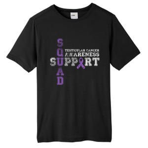 Testicular Cancer Support Squad Purple Ribbon Cool Gift Tall Fusion ChromaSoft Performance T-Shirt