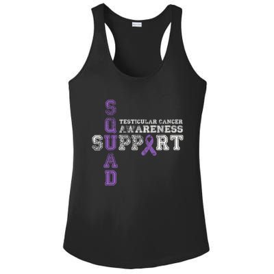 Testicular Cancer Support Squad Purple Ribbon Cool Gift Ladies PosiCharge Competitor Racerback Tank