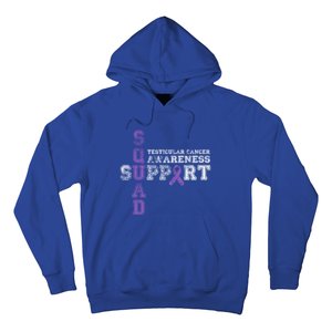 Testicular Cancer Support Squad Purple Ribbon Cool Gift Hoodie