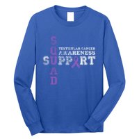 Testicular Cancer Support Squad Purple Ribbon Cool Gift Long Sleeve Shirt