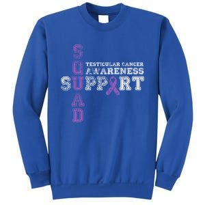 Testicular Cancer Support Squad Purple Ribbon Cool Gift Sweatshirt