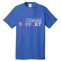 Testicular Cancer Support Squad Purple Ribbon Cool Gift Tall T-Shirt