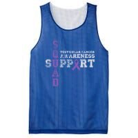 Testicular Cancer Support Squad Purple Ribbon Cool Gift Mesh Reversible Basketball Jersey Tank