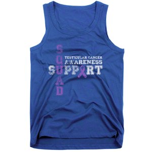 Testicular Cancer Support Squad Purple Ribbon Cool Gift Tank Top