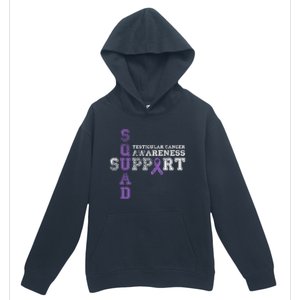 Testicular Cancer Support Squad Purple Ribbon Cool Gift Urban Pullover Hoodie