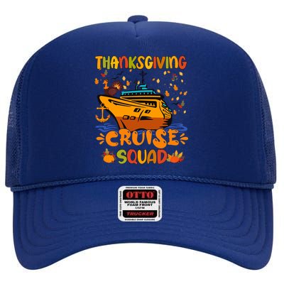 Thanksgiving Cruise Squad Matching Family Vacation Trip Gift High Crown Mesh Back Trucker Hat