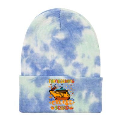 Thanksgiving Cruise Squad Matching Family Vacation Trip Gift Tie Dye 12in Knit Beanie