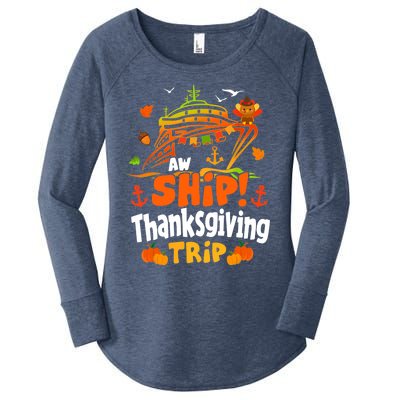 Thanksgiving Cruise Squad Matching Family Vacation Trip Women's Perfect Tri Tunic Long Sleeve Shirt