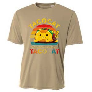 Taco Cat Spelled Backward Cute Taco Cat Lover Funny Mexican Cooling Performance Crew T-Shirt