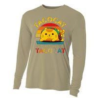 Taco Cat Spelled Backward Cute Taco Cat Lover Funny Mexican Cooling Performance Long Sleeve Crew