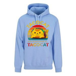 Taco Cat Spelled Backward Cute Taco Cat Lover Funny Mexican Unisex Surf Hoodie