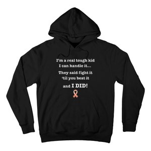 Tough Cancer Survivor Warrior Beat Peach Endometrial Hoodie