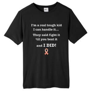 Tough Cancer Survivor Warrior Beat Peach Endometrial Tall Fusion ChromaSoft Performance T-Shirt