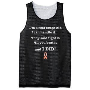 Tough Cancer Survivor Warrior Beat Peach Endometrial Mesh Reversible Basketball Jersey Tank