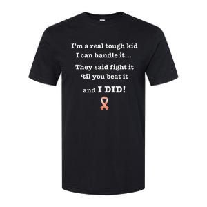 Tough Cancer Survivor Warrior Beat Peach Endometrial Softstyle CVC T-Shirt