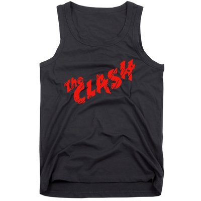 The Clash  Scratched Red Logo Tank Top