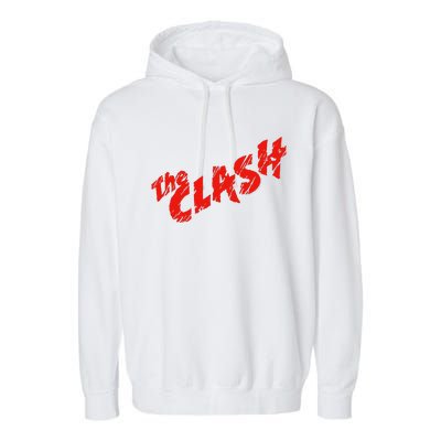 The Clash  Scratched Red Logo Garment-Dyed Fleece Hoodie