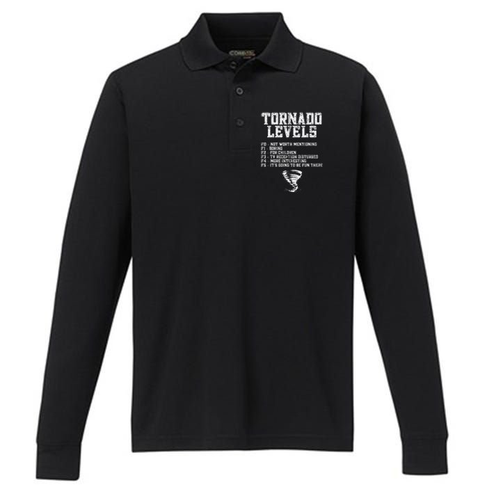 Tornado Chaser Storm Chaser Performance Long Sleeve Polo