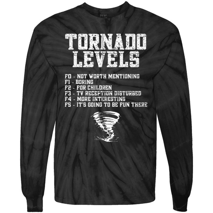 Tornado Chaser Storm Chaser Tie-Dye Long Sleeve Shirt