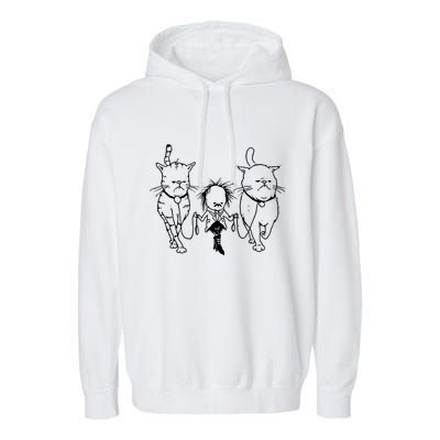 Theartofpants Cat Strut Garment-Dyed Fleece Hoodie