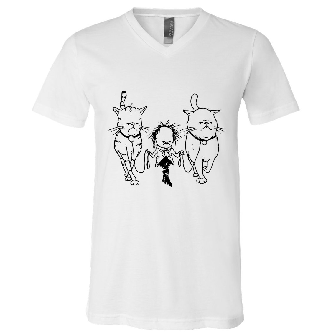 Theartofpants Cat Strut V-Neck T-Shirt