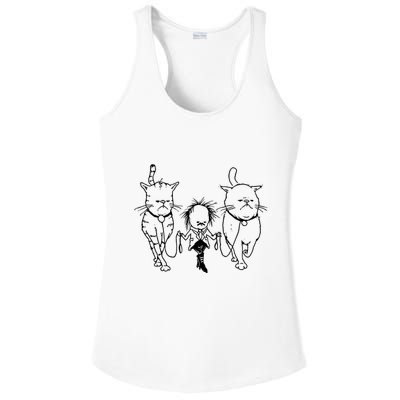 Theartofpants Cat Strut Ladies PosiCharge Competitor Racerback Tank