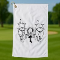 Theartofpants Cat Strut Golf Towel