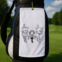 Theartofpants Cat Strut Golf Towel